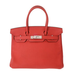 HERMES Birkin 30 Rouge Pivoine (R Stamp) (circa 2014) Women's Togo Handbag, A...